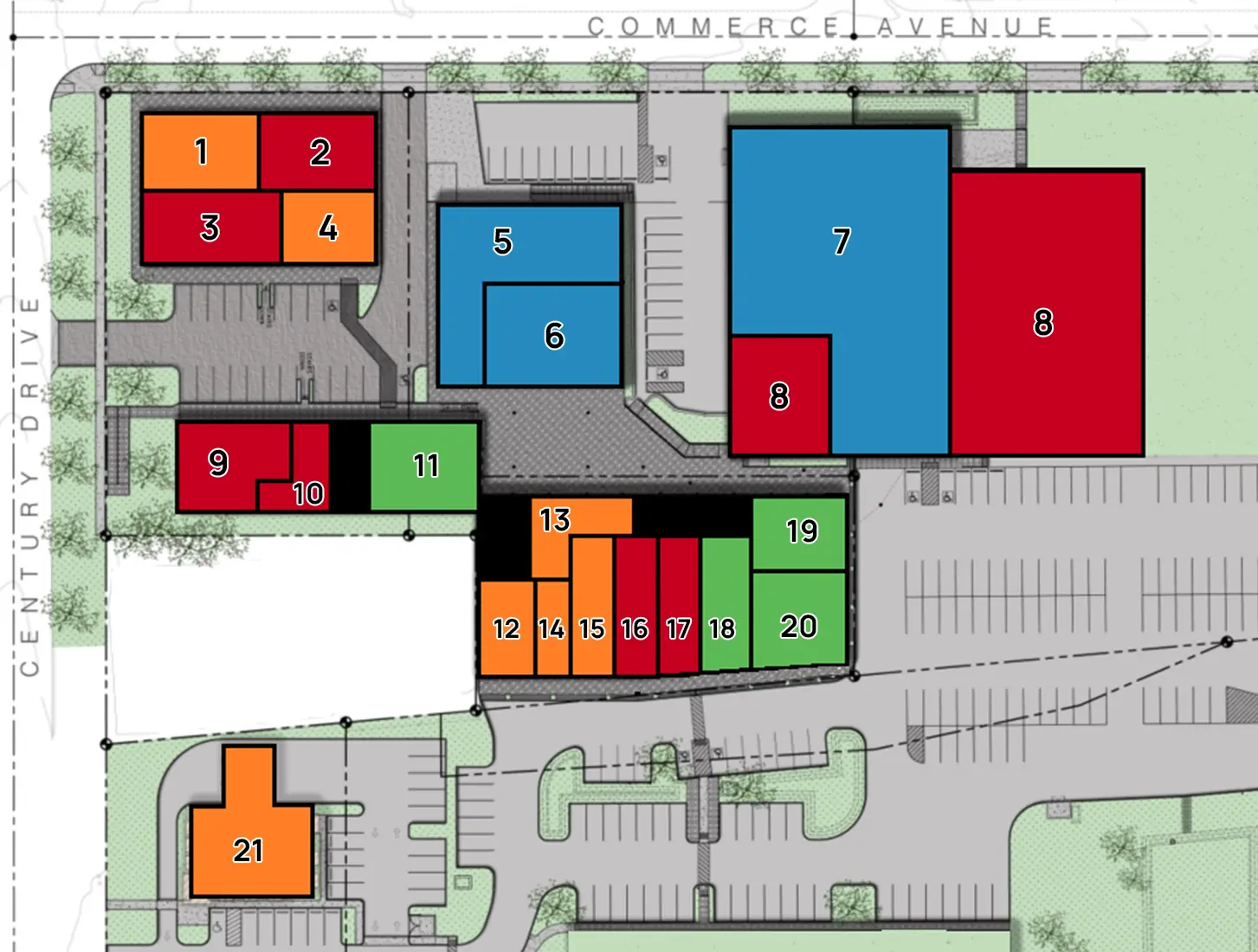 Century Center in Bend, OR - map of business